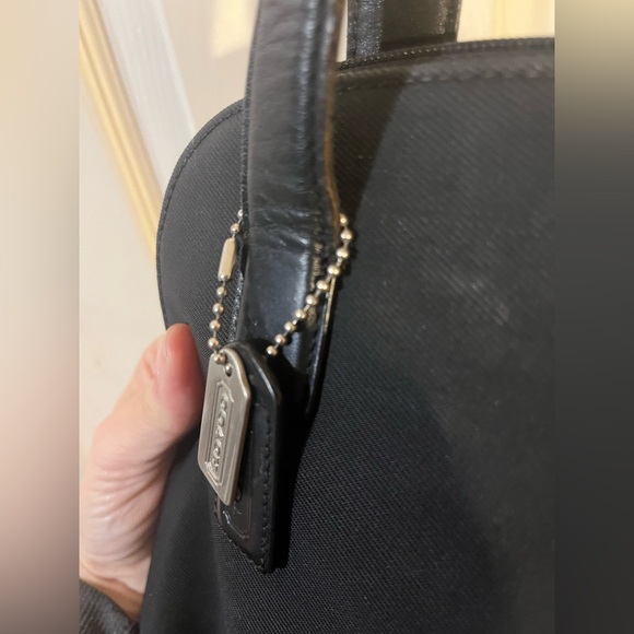 Coach Vintage Y2K Mercer Black Nylon Leather Trim Medium Zip Close Backpack - Picture 10 of 13